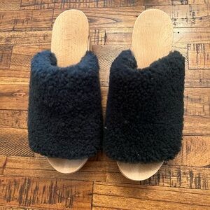 Zuzii Fur Clog Sandals